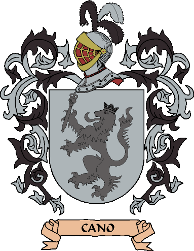 Apellido Cano - Escudo Del Apellido Delgado (383x494), Png Download