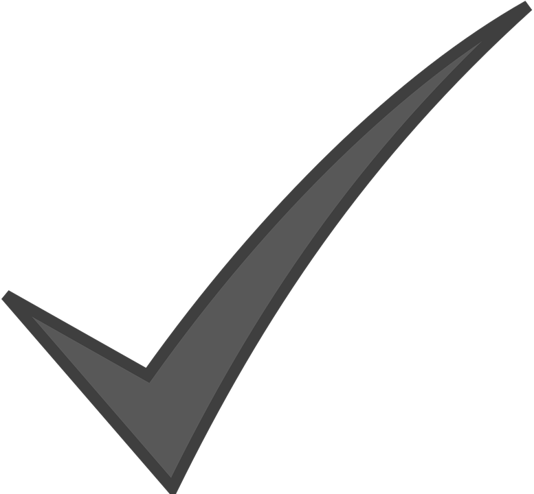 Custom Display Options - Grey Check Mark Png (777x720), Png Download