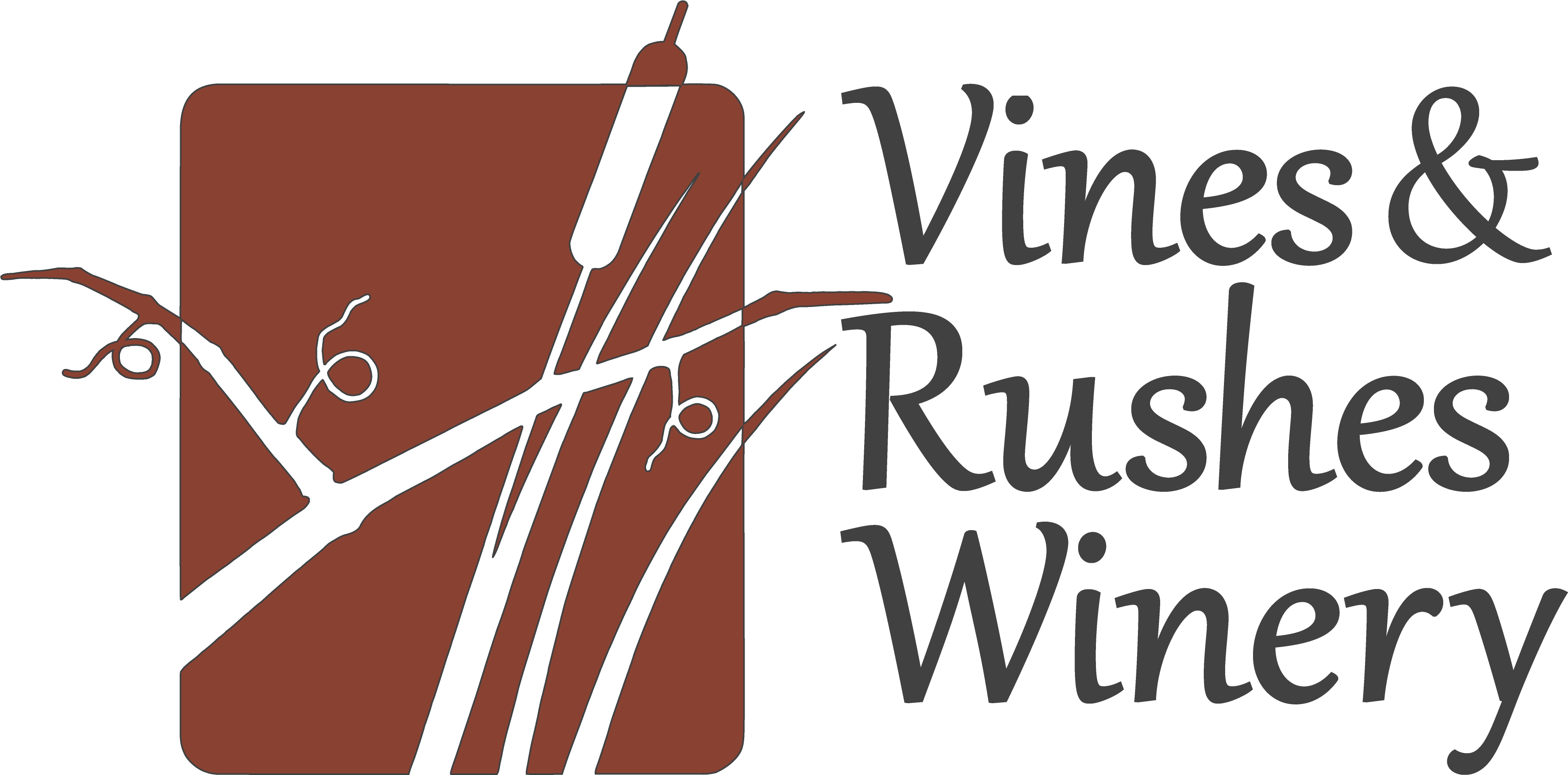 Logo And Name Right, Png, Color, - Vines And Rushes Logo (3886x2235), Png Download