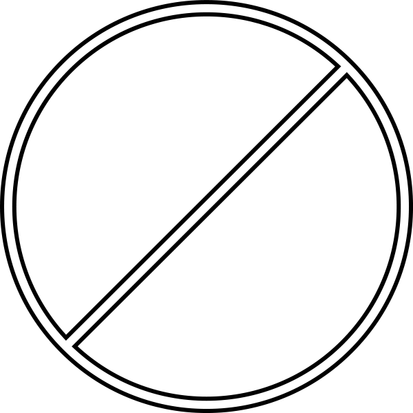 Cameras/phones - Circle With Line Through It White (600x600), Png Download