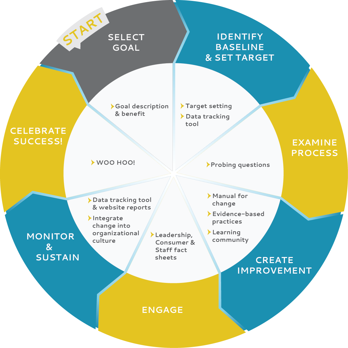 Select A Goal For Your Performance Improvement Project - Quality Improvement In Nursing (1160x1160), Png Download