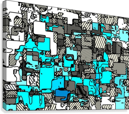 Geometric Graffiti Square Pattern Abstract In Blue - Geometric Graffiti Square Pattern Abstract In Blue... (429x377), Png Download