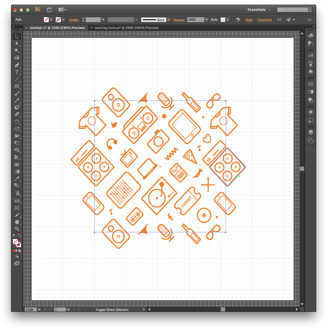 How To Make A Repeatable Pattern In Illustrator Cs5 - Adobe Illustrator (1179x1180), Png Download