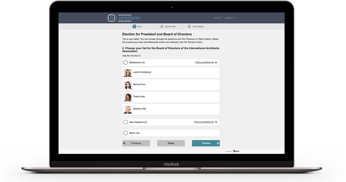 Scytl Online Voting Example Vote Image In A Computer - Free Facebook Cover Mockup (1170x700), Png Download