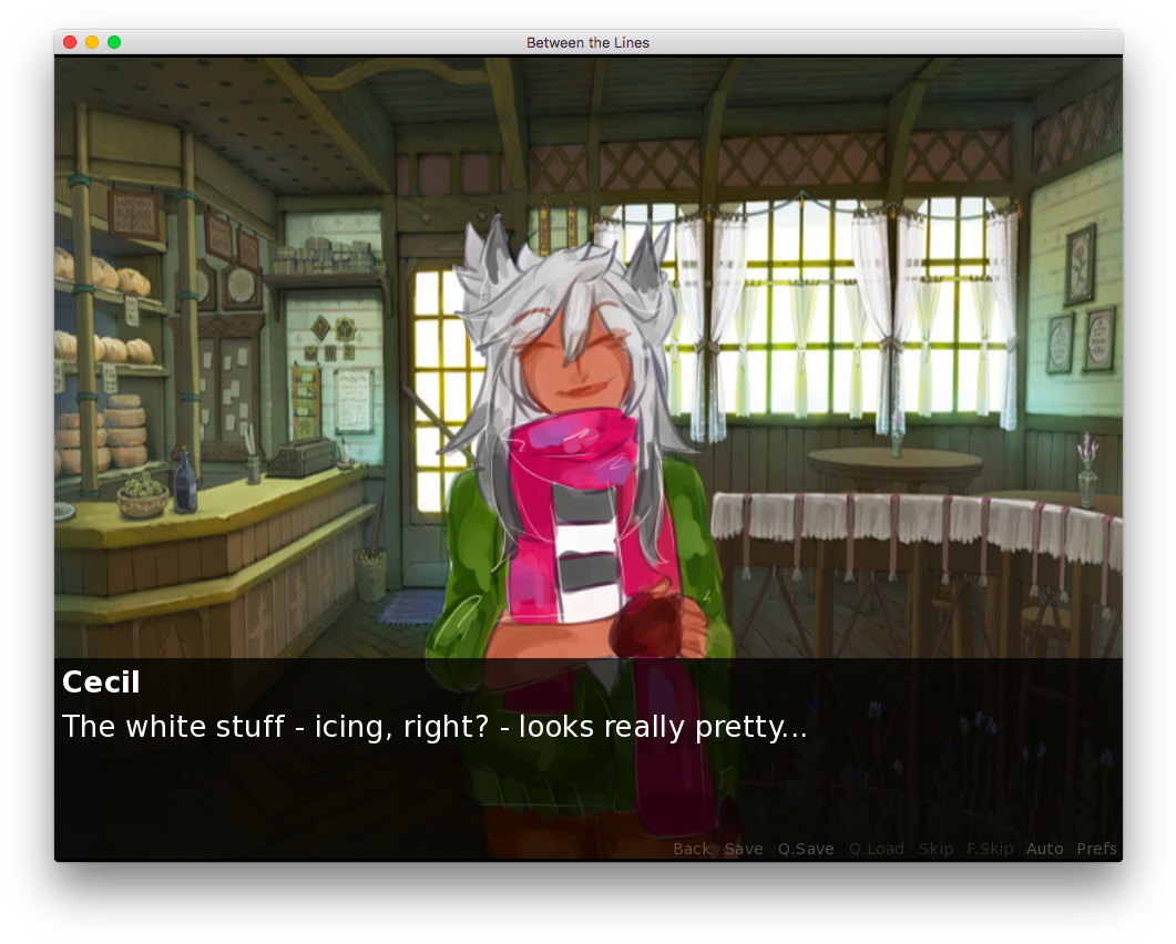 Between The Lines Nanoreno Oelvn - Anime Bakery Background (1076x863), Png Download