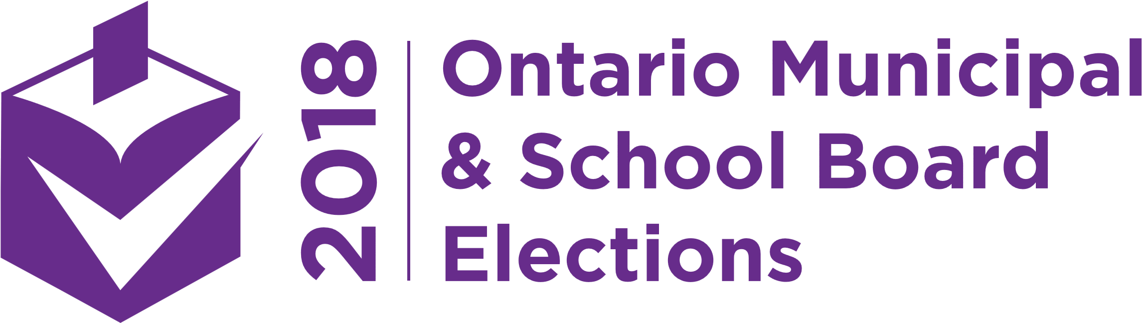 Oesc School Board Election Button - Municipal Election 2018 Ontario (2381x725), Png Download