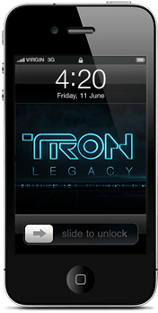 "tron Legacy" Iphone Wallpaper - Iphone 6 Golden Ratio (500x361), Png Download