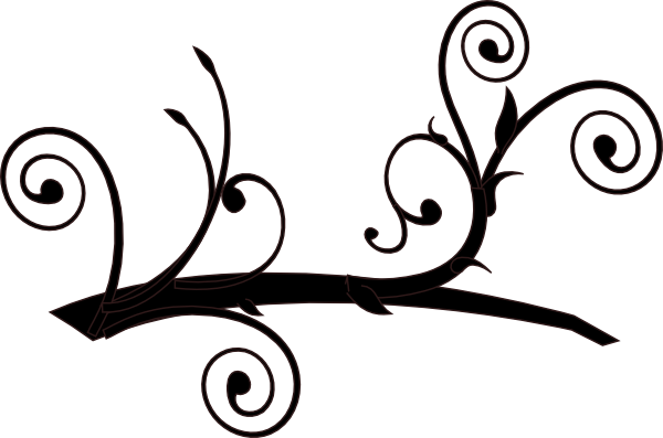 Dark Whimsy Branch Clip Art At Clker - Whimsical Clipart (600x397), Png Download