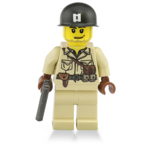 Lego Ww2 Captain Helmet (600x500), Png Download