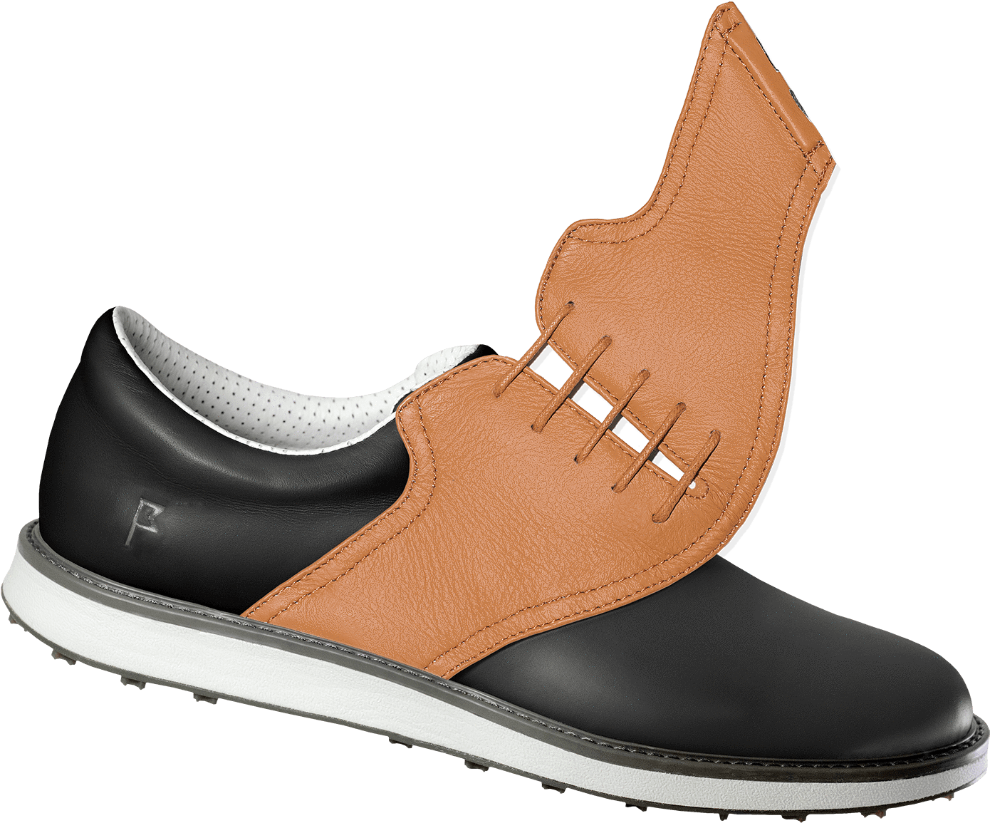 Men's Burnt Orange Saddles & Laces - Shoe (1800x1418), Png Download