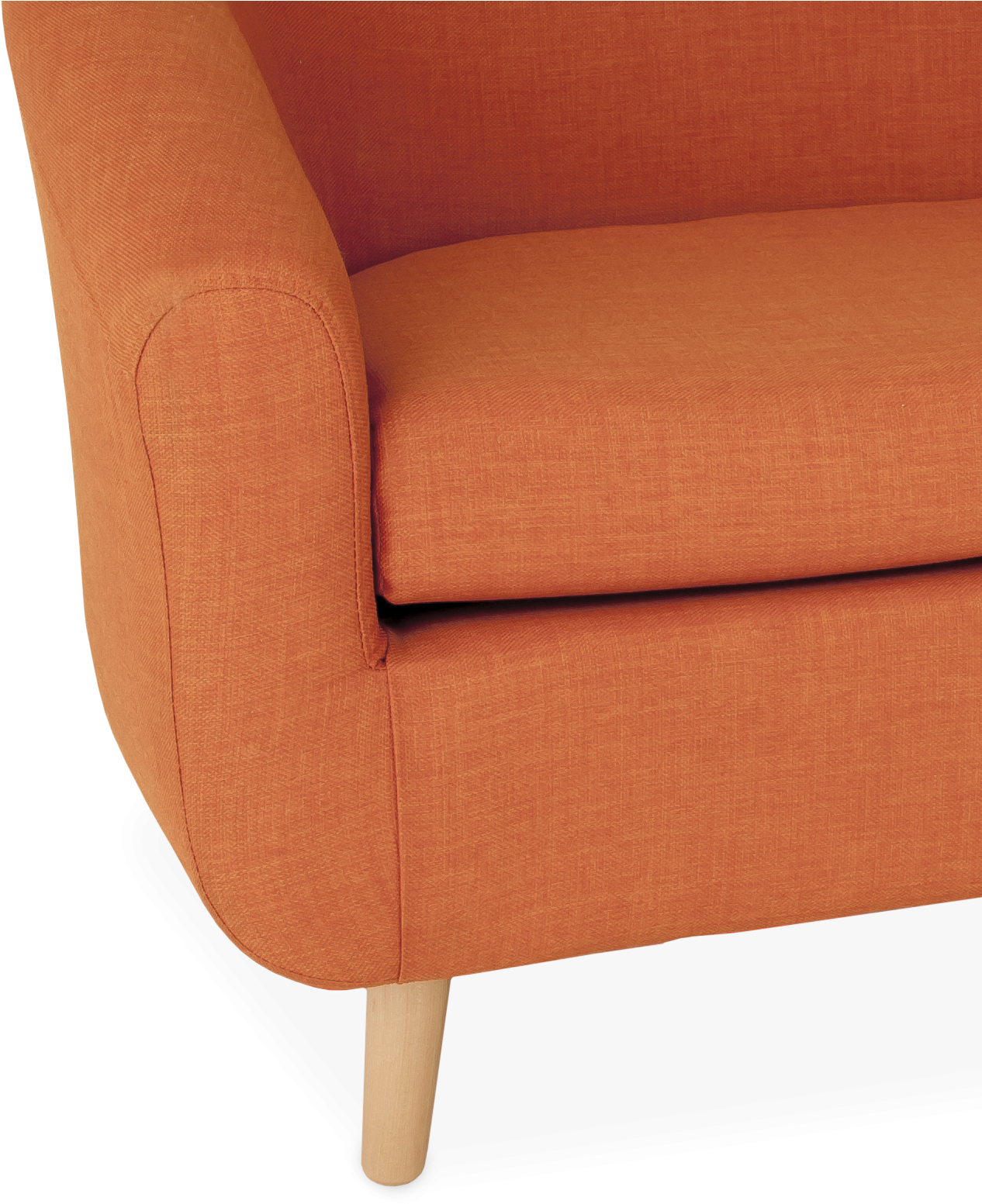 Turin - Harmony Furnishings Turin Fabric 2 Seat Sofa, Burnt (1445x1605), Png Download