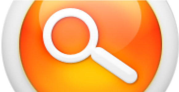 105364 3d Glossy Orange Orb Icon Business Magnifying - Magnifying Glass (820x300), Png Download