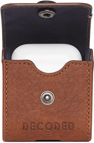 Decoded Leather Case For Apple Airpods Brown - Decoded Leather Case For Apple Airpods (732x675), Png Download
