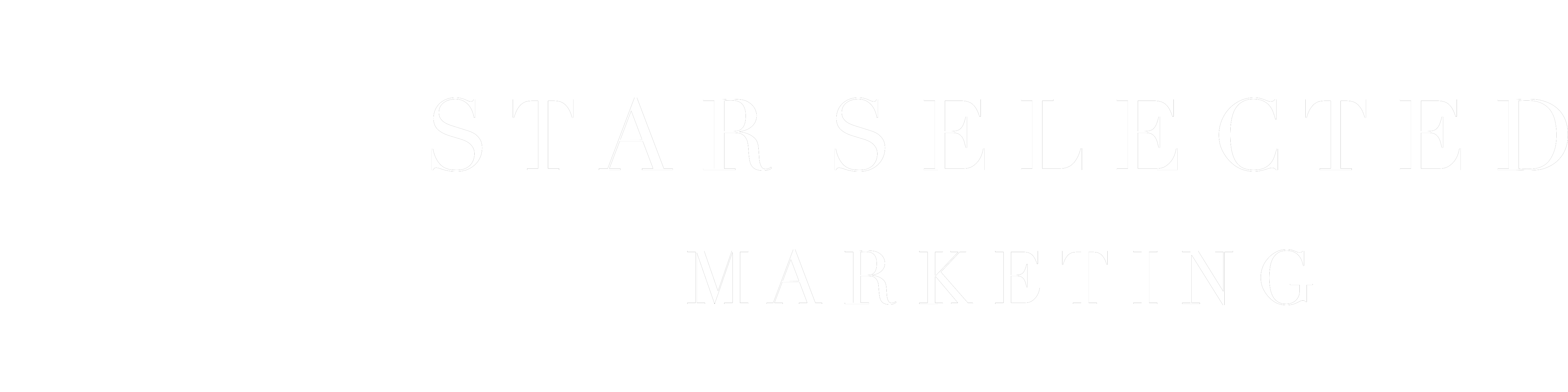 Star Selected Marketing - Line Art (5638x1573), Png Download