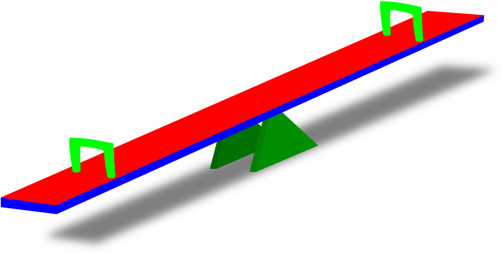 Seesaw Swing Playground Cartoon - Seesaw Clipart Png (1061x750), Png Download