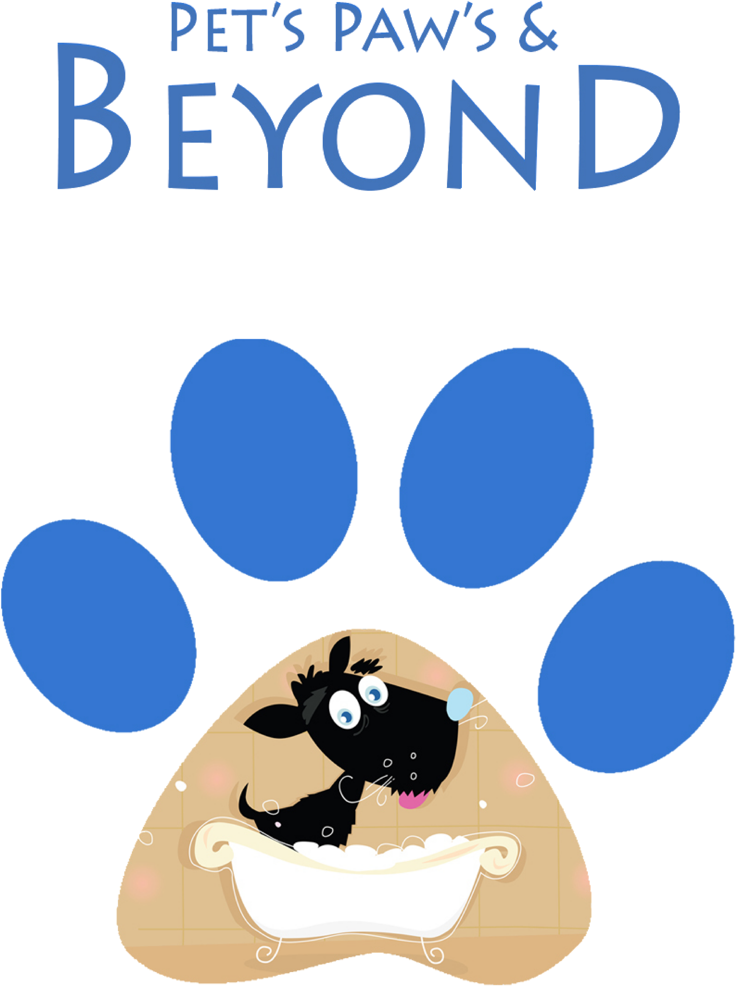 Hand Gezeichneter Niedlicher Schwarzer Hund Im Bad (4167x5000), Png Download