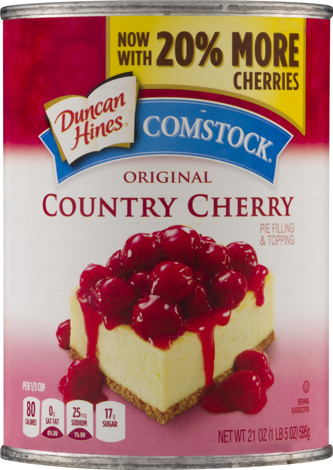 Comstock Original Country Cherry Pie Filling Or Topping, - Comstock Cherry Pie Filling (1800x1800), Png Download