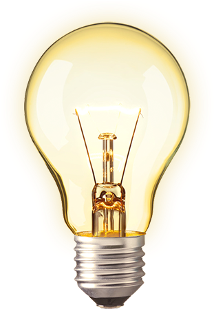 Foco Transparente Aislado - Incandescent Light Bulb (500x500), Png Download