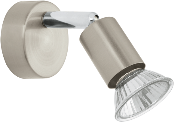 Lámpara Foco Metal Níquel Mate - Eglo 83046 Buzz 1 Light Spot (600x600), Png Download