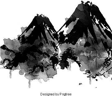 Wash Mountain, Wash Mountain, Chinese Style, Ink Png - Nunatak (360x360), Png Download