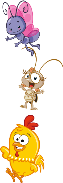 Imágenes De La Gallinita Pintadita Con Fondo Transparente, - Personajes De La Gallinita Pintadita (209x633), Png Download