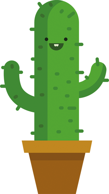 Cactus Dark - Cactus En Maceta Animado (374x662), Png Download