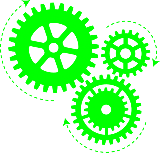 Green Gears - Operation Gears (520x498), Png Download