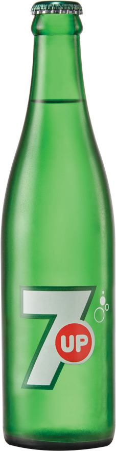 7up - Glass Bottle (400x900), Png Download