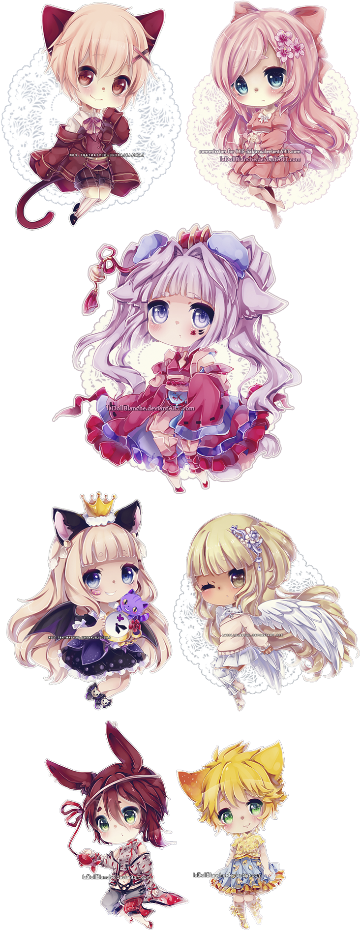 Chibi By Ladollblanche - Chibi (736x1908), Png Download