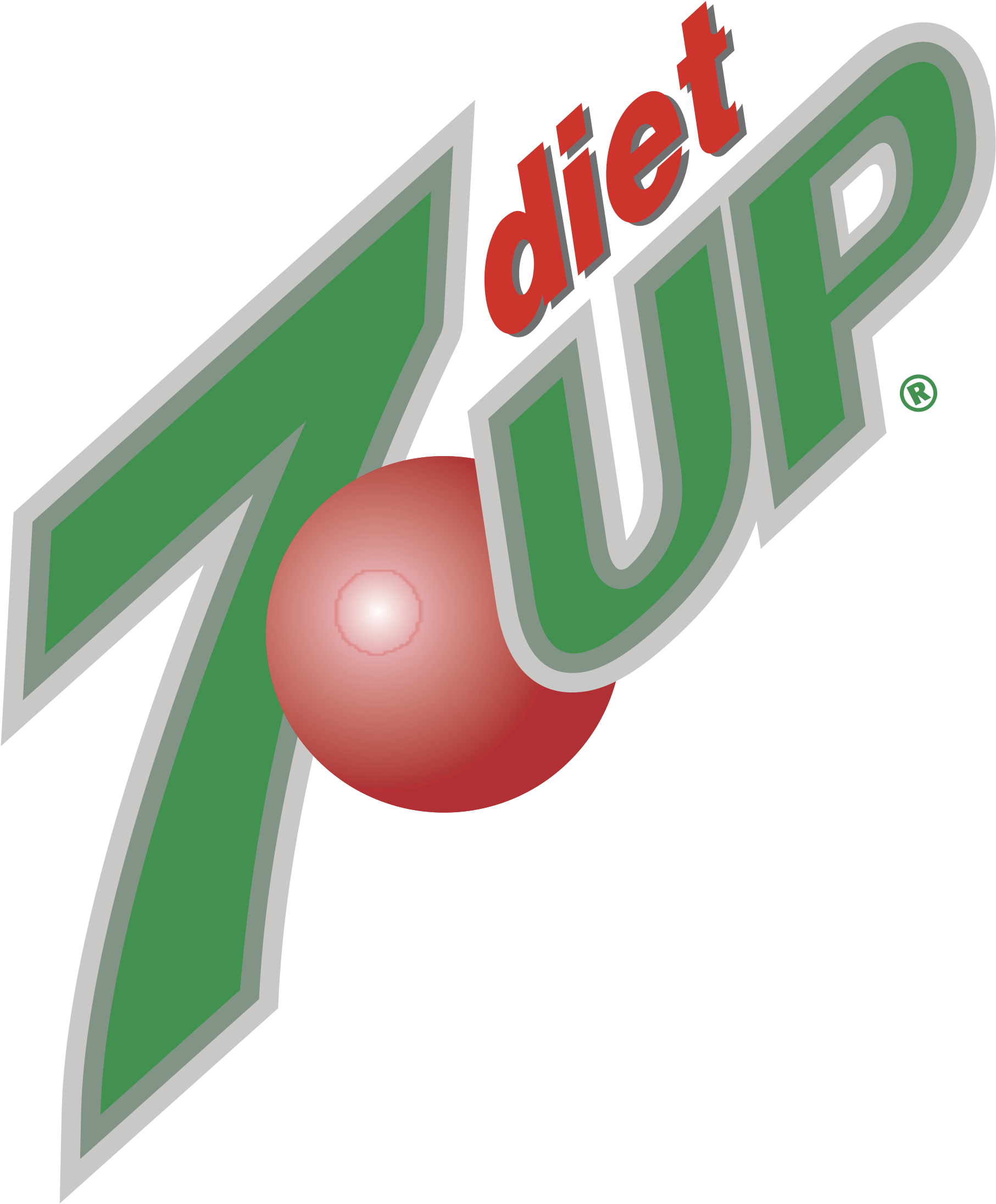7up Diet Logo Png Transparent - Diet 7 Up (2400x2400), Png Download