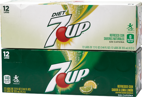 7-up - Cherry 7 Up Diet Soda 12 Pack (500x500), Png Download
