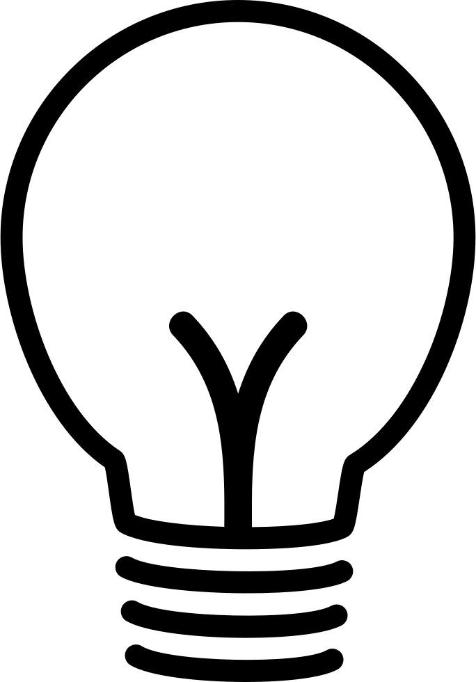 Light Bulb Variant Outline Bombilla Blanca Icono Png Full Size Png Download Seekpng