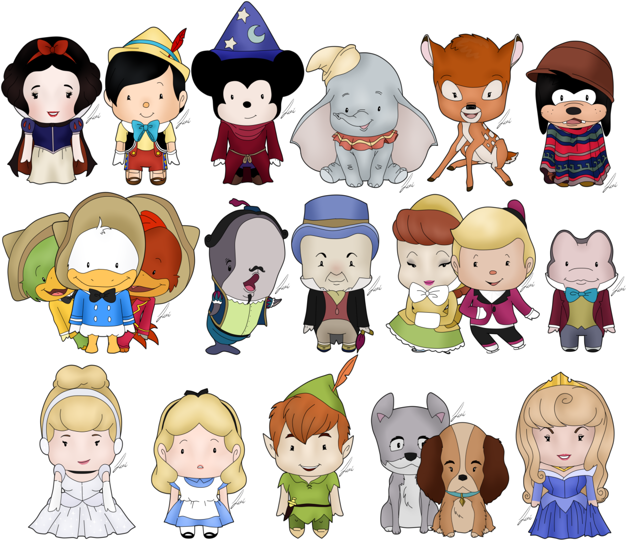 • Photoset Lilo And Stitch Chibi Tangled Disney Winnie - Chibi Lilo And Stitch (1280x1098), Png Download