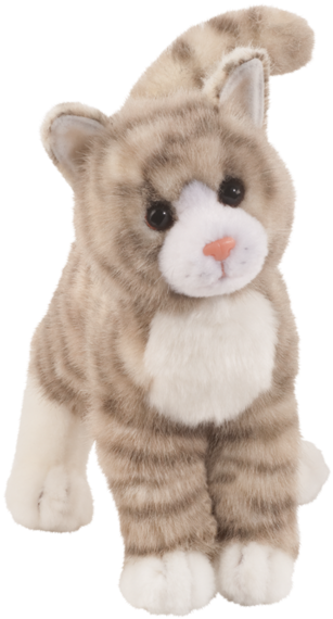 Douglas Zipper Grey Tabby Cat - Douglas Cuddle Toys 12" Grey Tabby Cat (600x600), Png Download