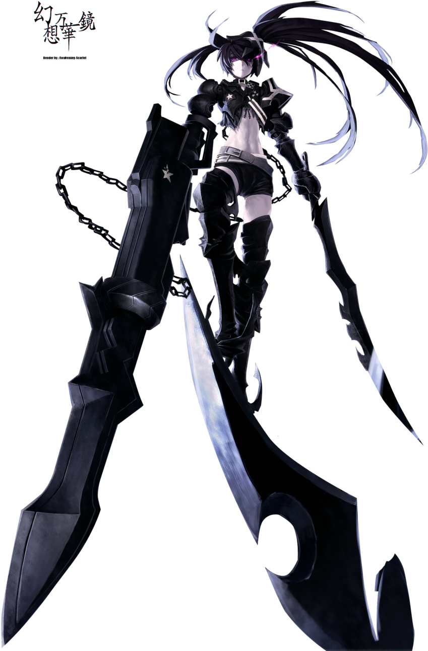 Insane Black Rock Shooter Render By Awakening Scarlet-d4x5xto - Insane Black Rock Shooter Png (900x1320), Png Download