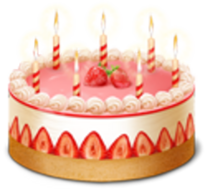 Birthday Cake Psd - Strawberry Birthday Cake Png (400x374), Png Download