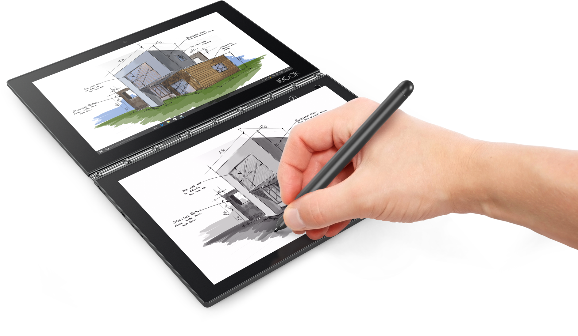 Lenovo To Introduce Chrome Os Version Of Its Yoga Book - Lenovo Yoga Book 2 In 1 (2000x1126), Png Download