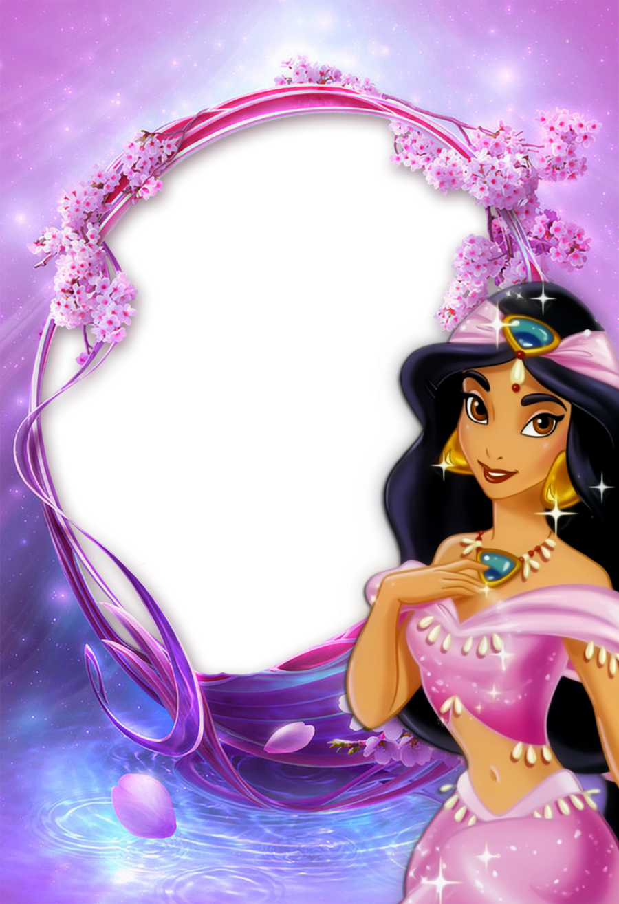 Caratulas De Niñas De Princesas Clipart Princess Jasmine - Marcos Para Fotos De Princesa Jazmin (900x1315), Png Download