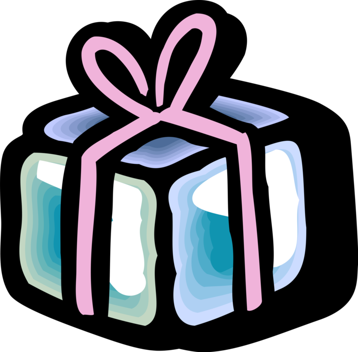 Vector Illustration Of Gift Wrapped Birthday, Anniversary, (712x700), Png Download