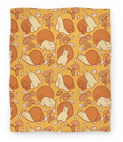 Snails & Shrooms Blanket - Magic Mushrooms (484x484), Png Download