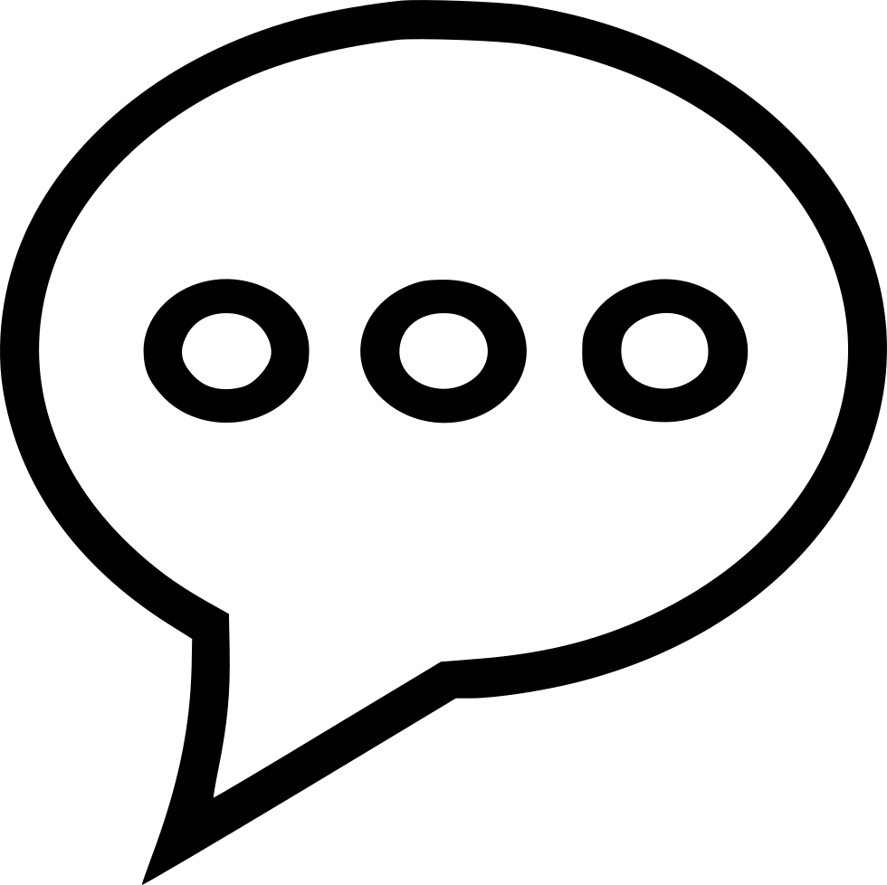 Message Bubble With Dots - Circle (980x978), Png Download