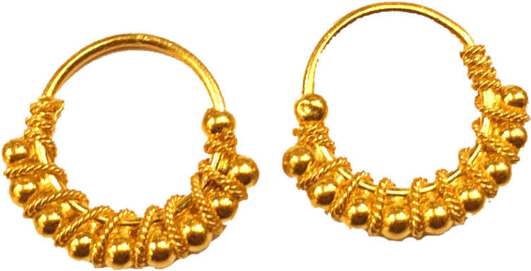 Elegant Gold Earring Png Gold Full Size Png Download Seekpng