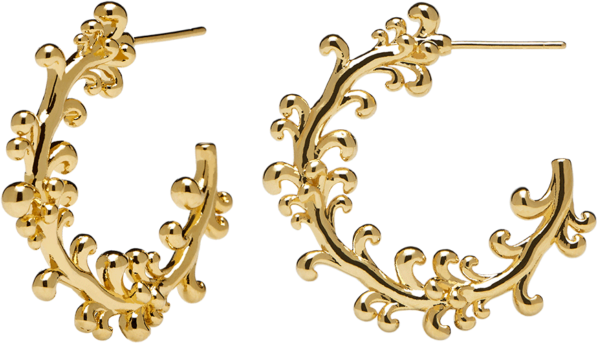 Amalfi Gold Earrings - Earring (1000x1000), Png Download