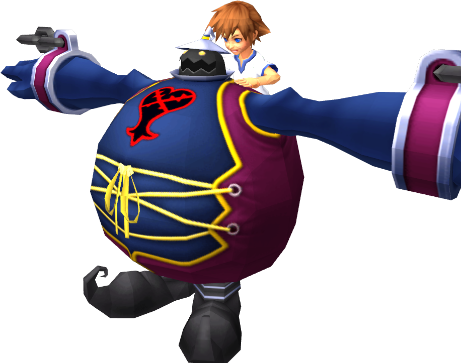 “big Belly The Large Body Gives Sora A Piggyback Ride” - Kingdom Hearts Large Body (960x940), Png Download