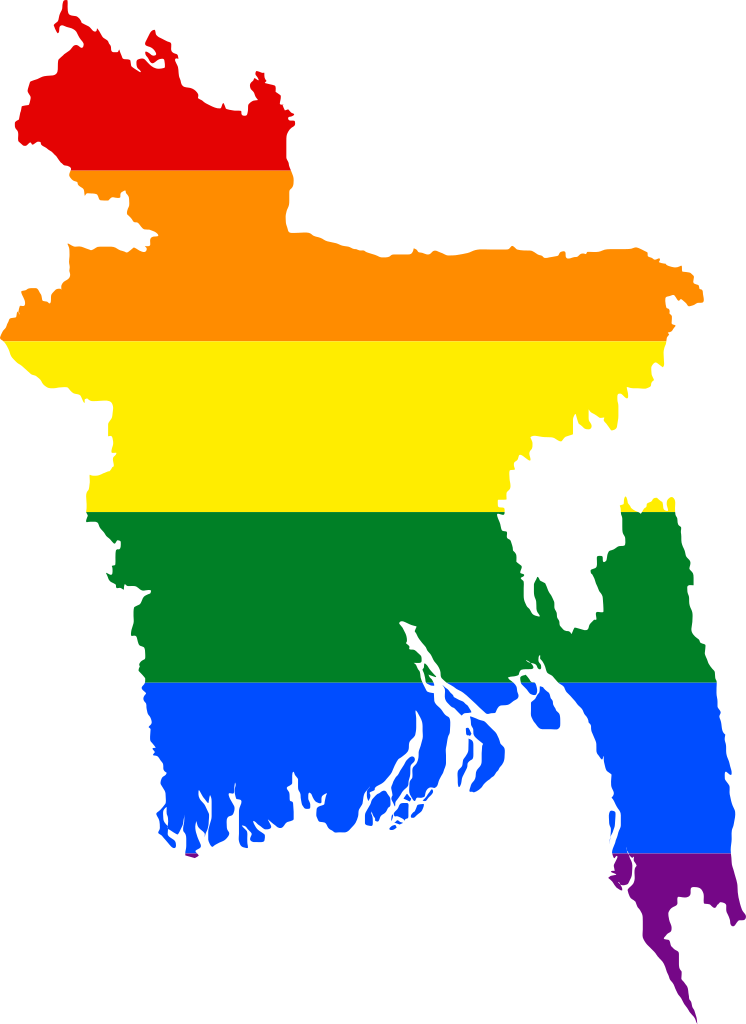 Lgbt Flag Map Of Bangladesh - Bangladesh Flag (746x1024), Png Download
