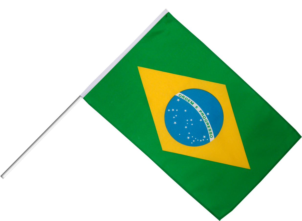 Brazil Hand Waving Flag - Brazil Flag (1500x1124), Png Download