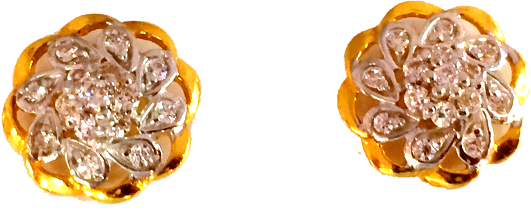 Gold Earrings - Png Jewellers Earring Design Tops (800x600), Png Download