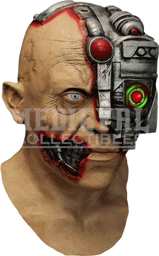 Newfor New Animated Scanning Cyborg Adult Mask (848x848), Png Download
