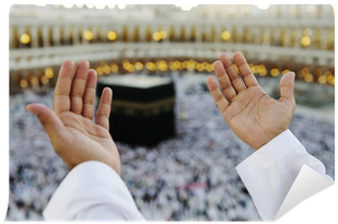 Fotomural Musulmán Orando En La Meca Con Las Manos - Eid Ul Adha Hajj (400x400), Png Download