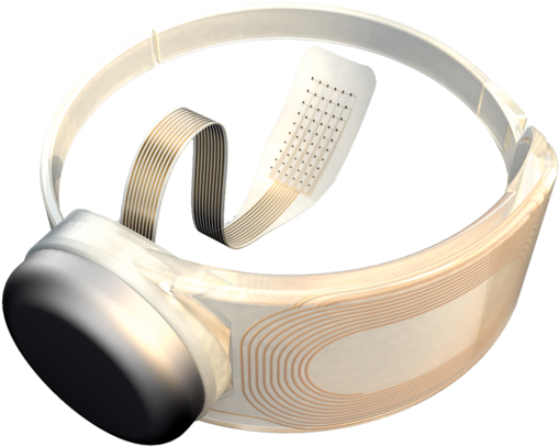 Actual Argus Ii Implant That Is Fitted Around The Patient's - Argus Retinal Prosthesis (575x478), Png Download